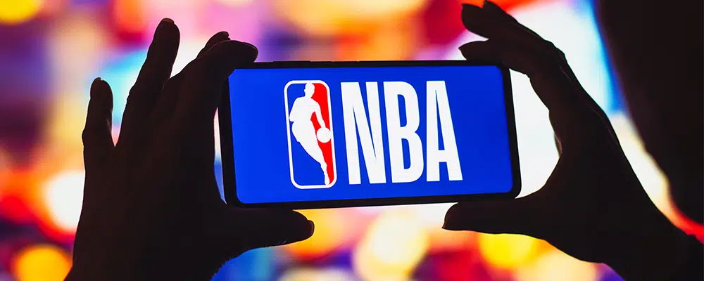 Mobile Phone taking a photo at a basketball game