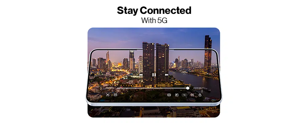 Stay connected with Samsung's powerful 5G compatability