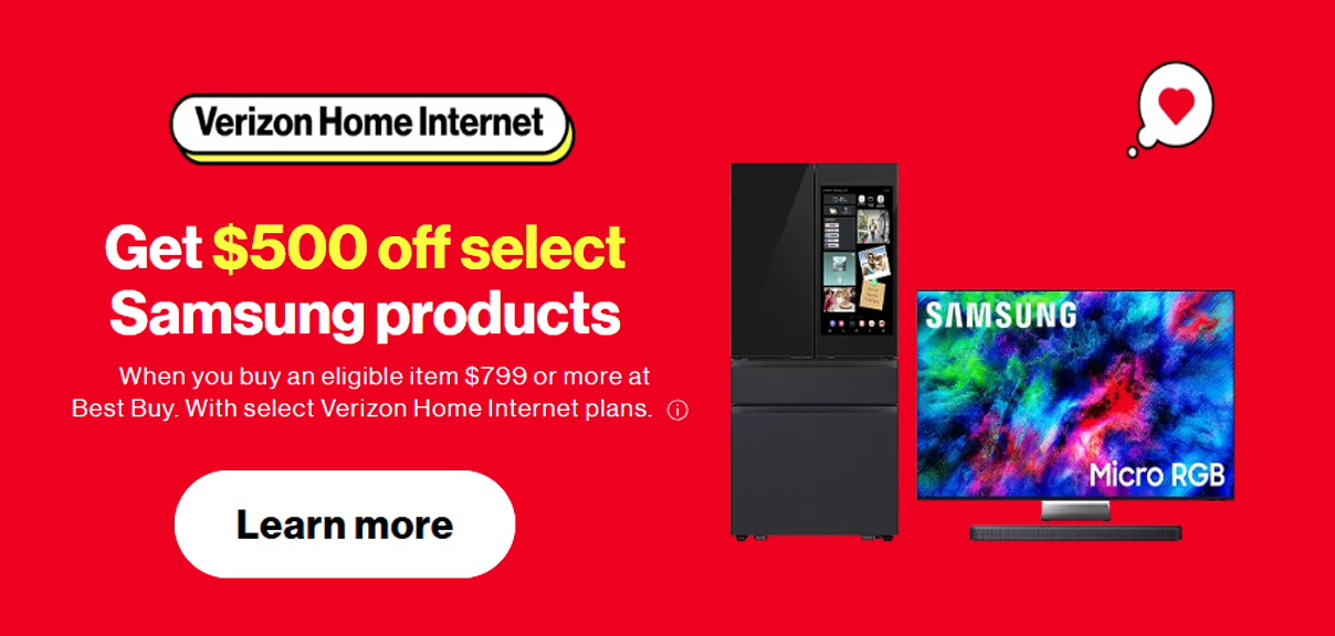 $500 off Select Samsung