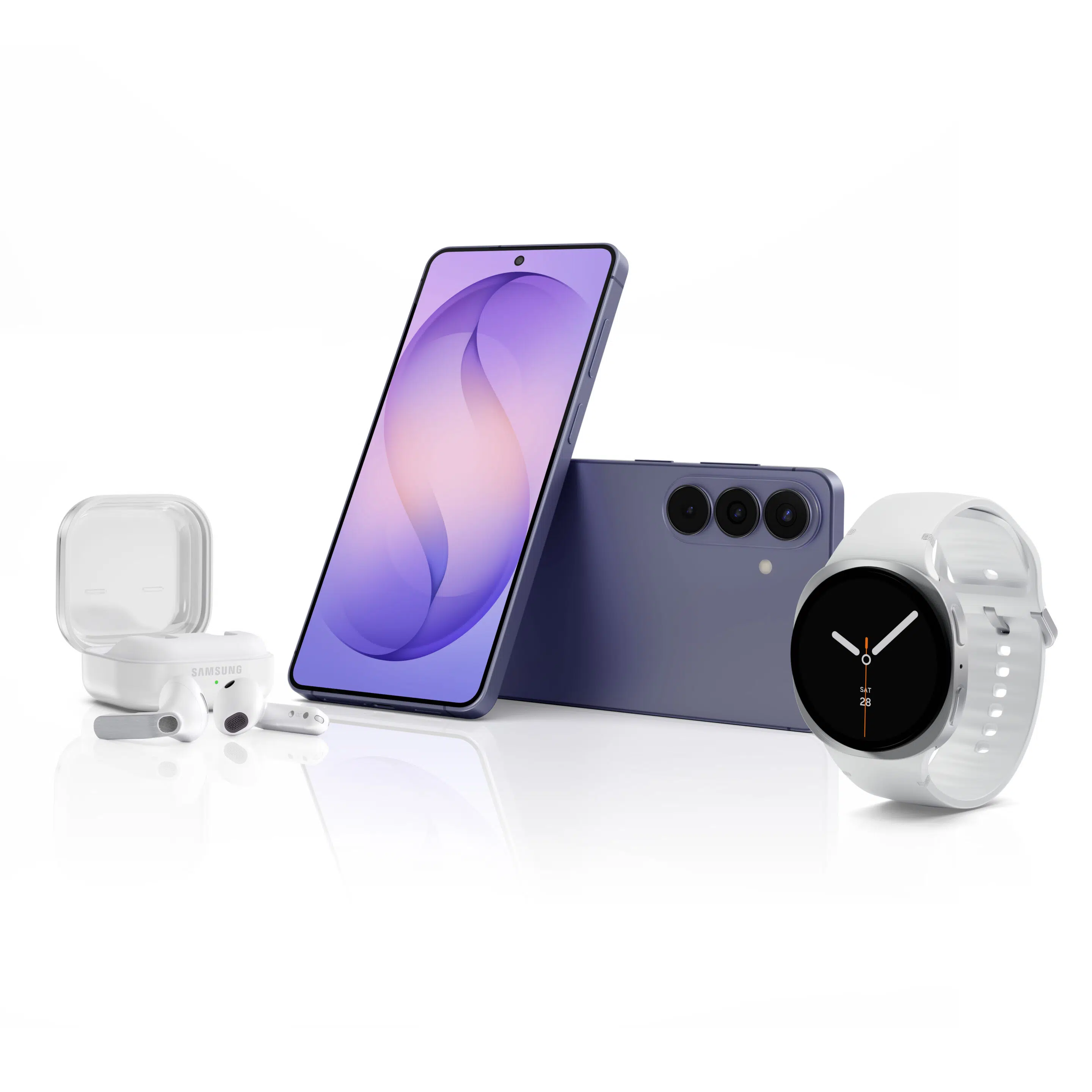 galaxy s26 ultra, buds4 pro, watch 8, and tablet