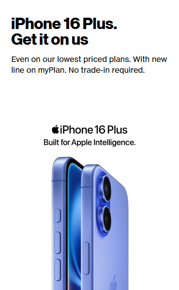 iPhone 16 Plus On Us