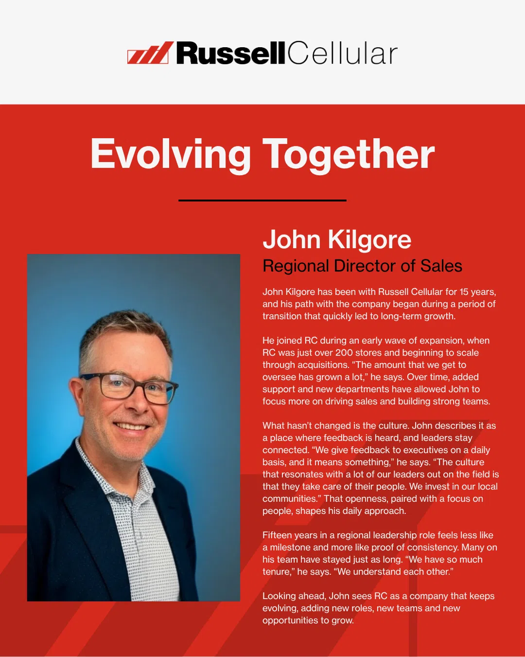 evolving together - regional director of sales john kilgore profile rcconnections september 2026
